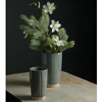 Vase Faro en grès émail réactif bleu