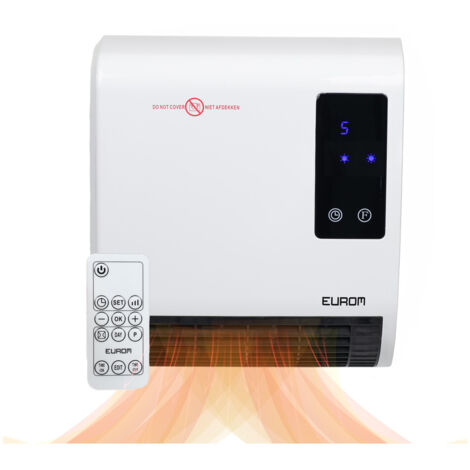 Eurom – Chauffage de salle de bains soufflant 2000W – Installation murale – Dimensions 60x60x10cm – Fonctionnement silencieux - 2000R