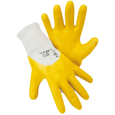 Gants en nitrile Mechanic jaune, Taille : 10 (par 12) (1/3)