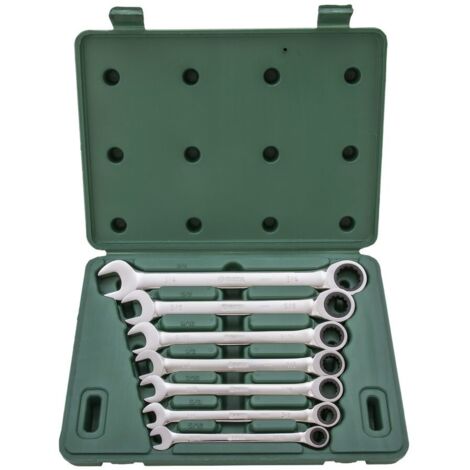 7 Tlg. Ratschen-Ringmaulschlüssel Set - 5/16, 3/8, 7/16, 1/2, 9/16, 5/8, 3/4" (1/5)