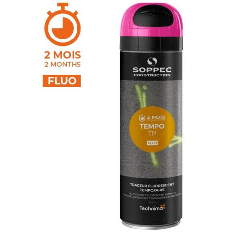 Bombe peinture temporaire TEMPO TP Cerise (500 ml) - 141625 - Soppec