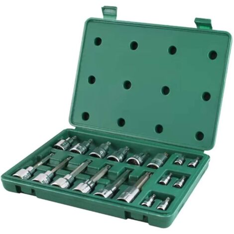 1/4" & 1/2" Torx-Bitsteckschlüssel Satz, 18-tlg, T10-T60