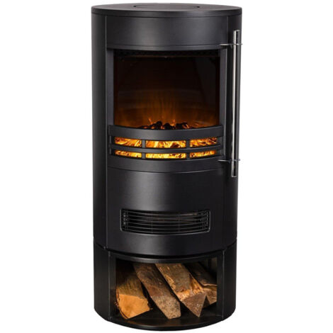 Eurom – Cheminée d'ambiance autonome 2000W – Dimensions 42x42x85cm – Métal noir – Chaleur efficace pour intérieur moderne - 2000watt