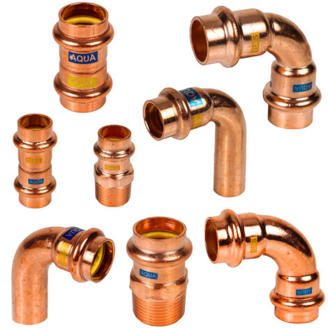 Pack de 80 pièces – Pressfitting en cuivre DVGW certifié – Pour installations sanitaires – Résistance à la corrosion – Sanpro
