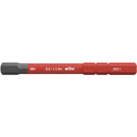 Wiha Embout slim electric Six pans 6.0 mm x 75 mm (37227)