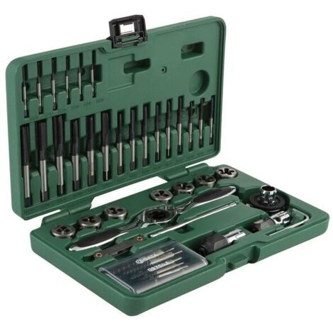 40 Tlg. HSS Ratschen-Gewindeschneidewerkzeug Set (1/5)