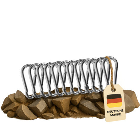 Feuerwehr-Karabinerhaken, DIN 5299 C, 100 x 10 mm, verzinkt (1/5)