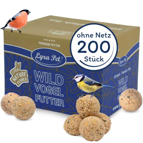 200 pcs. Lyra Pet® Boulettes de mésanges sans filet à 90 g = 18 kg