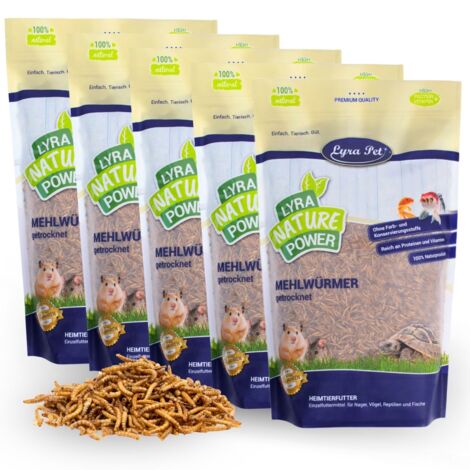 5 x 1 kg de vers de farine séchés Lyra Pet®