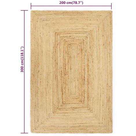 Tapis fait à la main Jute 200x300 cm