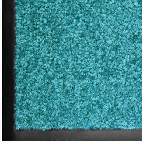 Paillasson lavable Cyan 60x90 cm