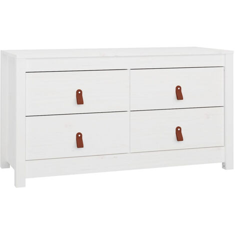 Armoire latérale Blanc,100x40x54 cm,Bois de pin massif