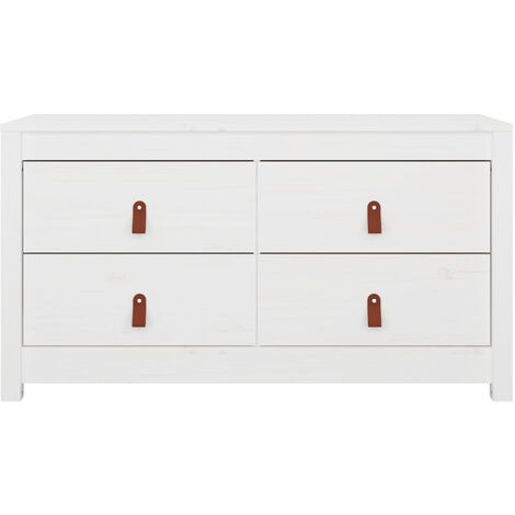 Armoire latérale Blanc,100x40x54 cm,Bois de pin massif