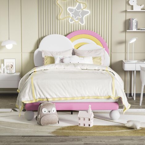 Lit 90x200cm Avec 2 Tiroirs De Rangement - Tête De Lit En Sommier Inclus 91941696