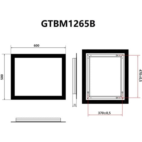 SONNI Badspiegel mit Beleuchtung, Badspiegel Lichtspiegel 60x50cm Spiegel Wandspiegel IP44