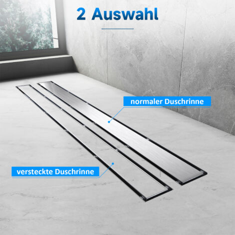 BERNSTEIN Duschrinne G013 Komplettset – Barrierefrei, Edelstahl, Für Duschen Ohne Schwelle