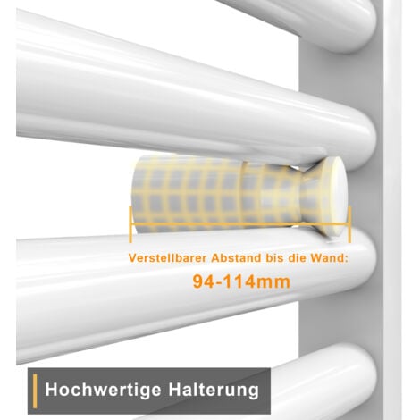 SONNI kleine Heizkörper Handtuchtrockner Bad Badheizkörper Handtuchhalter Weiß 700x500mm 456 Watt