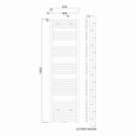 SONNI Heizkörper Bad 1600 x 400 mm Badheizkörper Mittelanschluss Handtuchtrockner Handtuchwärmer weiss
