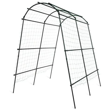 XL Grow Tunnel Trellis & Rose Arch Support Frame for Climbing Plants, Flowers & Crops 180x230cm