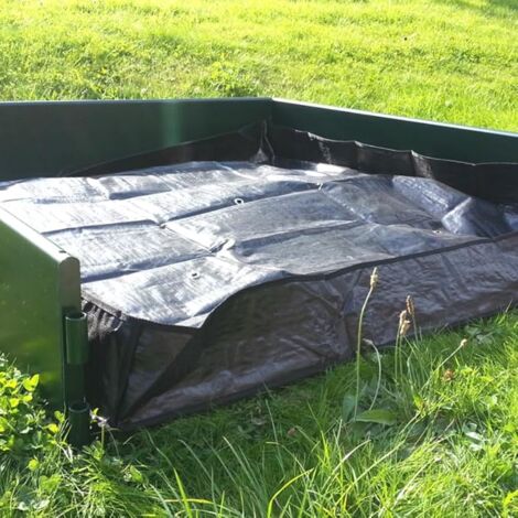 GardenSkill Raised Bed Liner & Cover 2-in-1 Garden Planter Flower Box Vegetable Trough Lining Membrane Heavy Duty Fabric for Outdoor Allotment Greenhouse Plants (2.5 x 1.25 x 0.15m H)