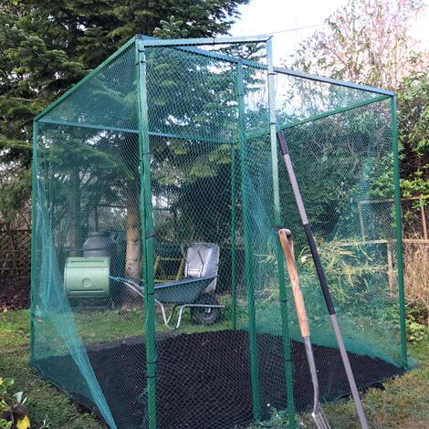 Walk In Fruit Cage with 7mm Butterfly Net (with door) - 2m x 2m x 2m high
