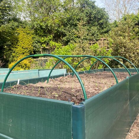 Extendable Garden Hoop Tunnel High House Grow Cloche Polytunnel Kit - Small, 3m L