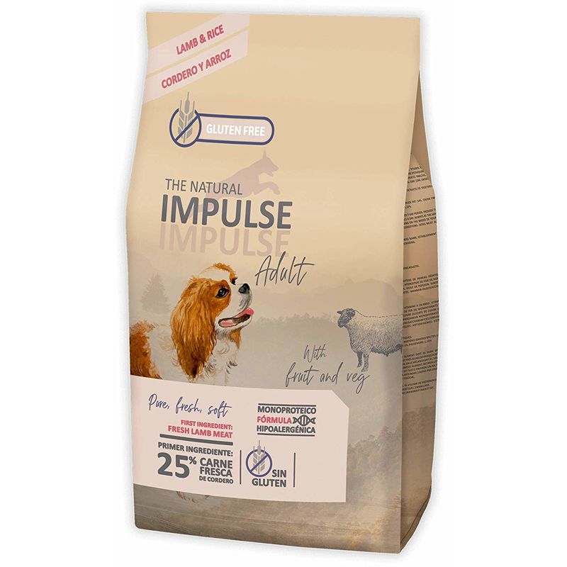 Pienso para perros The Natural Impulse sin cereales y con Pavo Fresco PESO  10 Kg