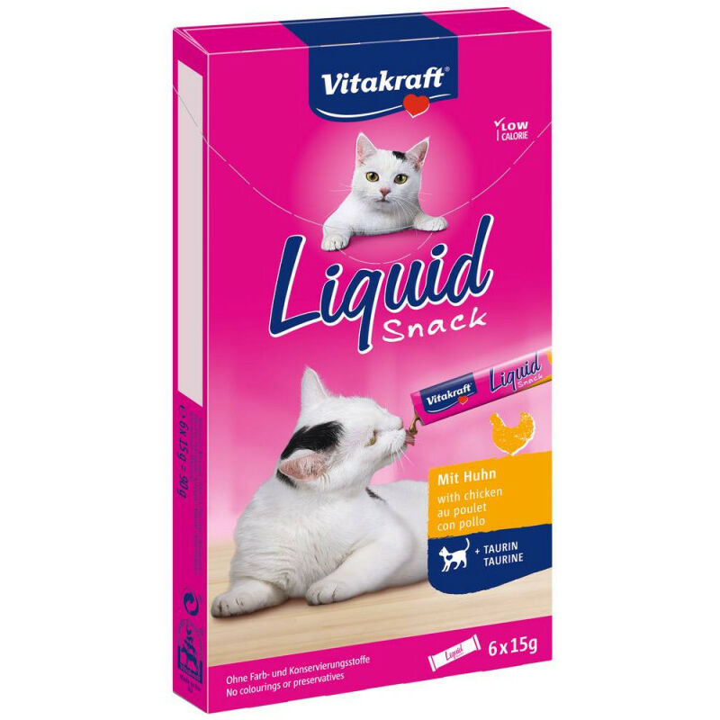 Vitakraft Cat Liquid Snack Pollo 6 uds x 15 gr