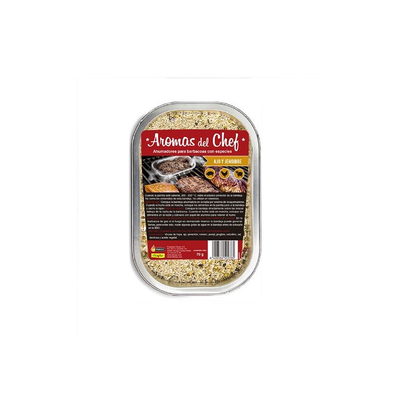 Ahumadores para Barbacoa con Ajo y Jengibre - Aromas del Chef FLOWER - 70 gr