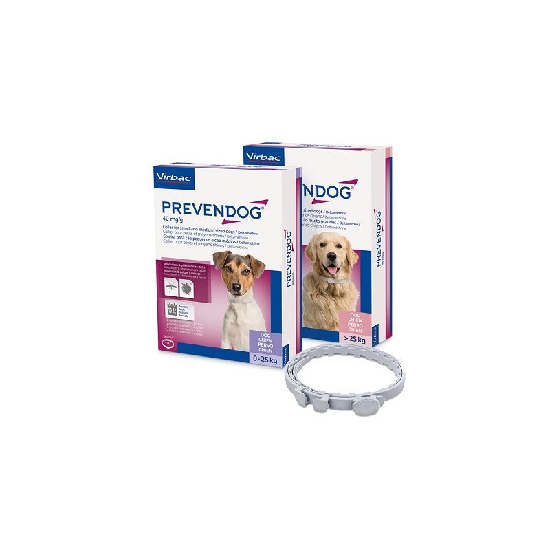 PREVENDOG Collar Antiparasitario para Perros de Razas Medianas. 1 Unidad de 60 cm