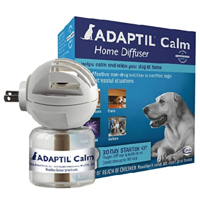 Adaptil Calm Para perros solo en casa miedos ruidos fuertes difusor recambio 48ml ceva recarga antistress pack 1 48