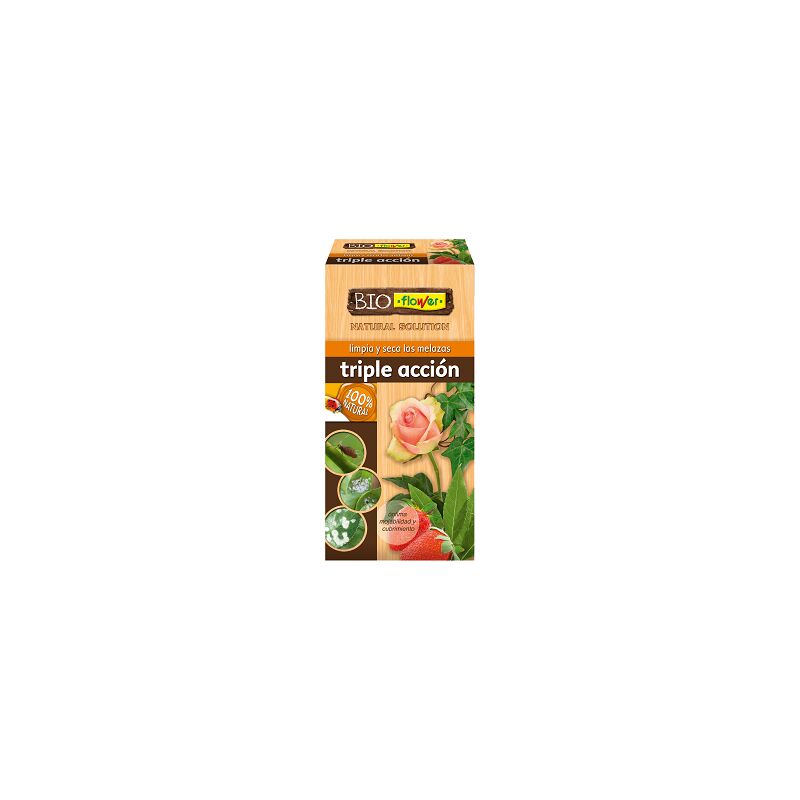 BIOFLOWER Triple Acción Ecológico Concentrado contra Insectos, Melaza y Hongos 100 ml