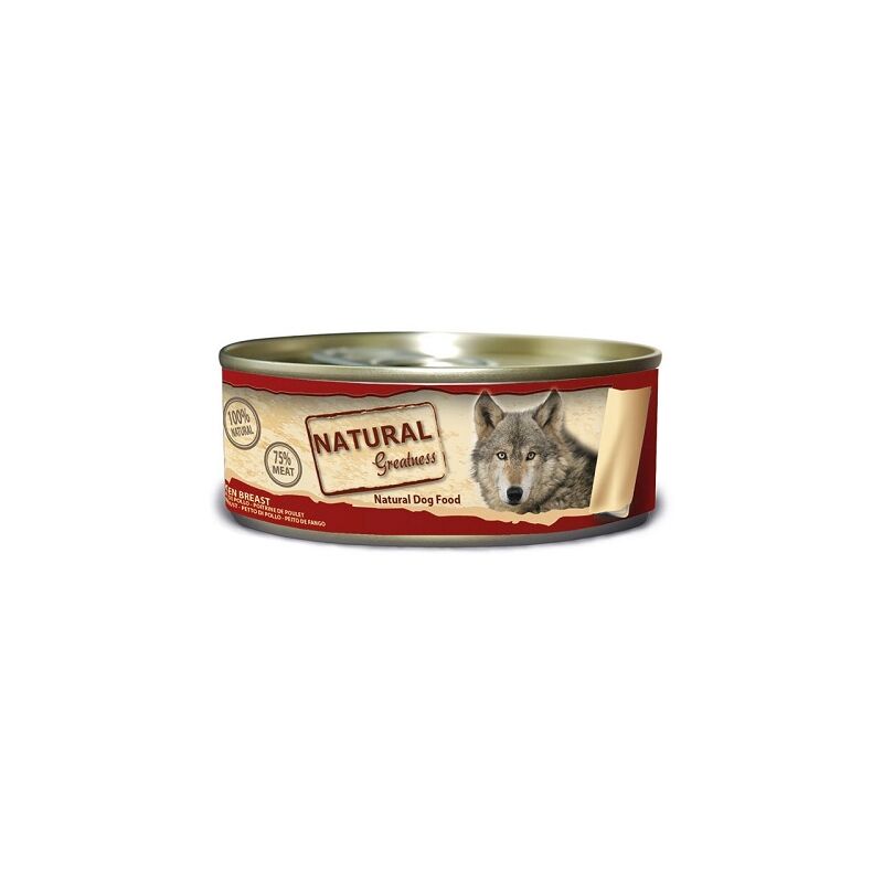 NATURAL GREATNESS CLASSIC Comida Húmeda para Perros con Pechuga de Pollo, 24 Latas x 156 gr