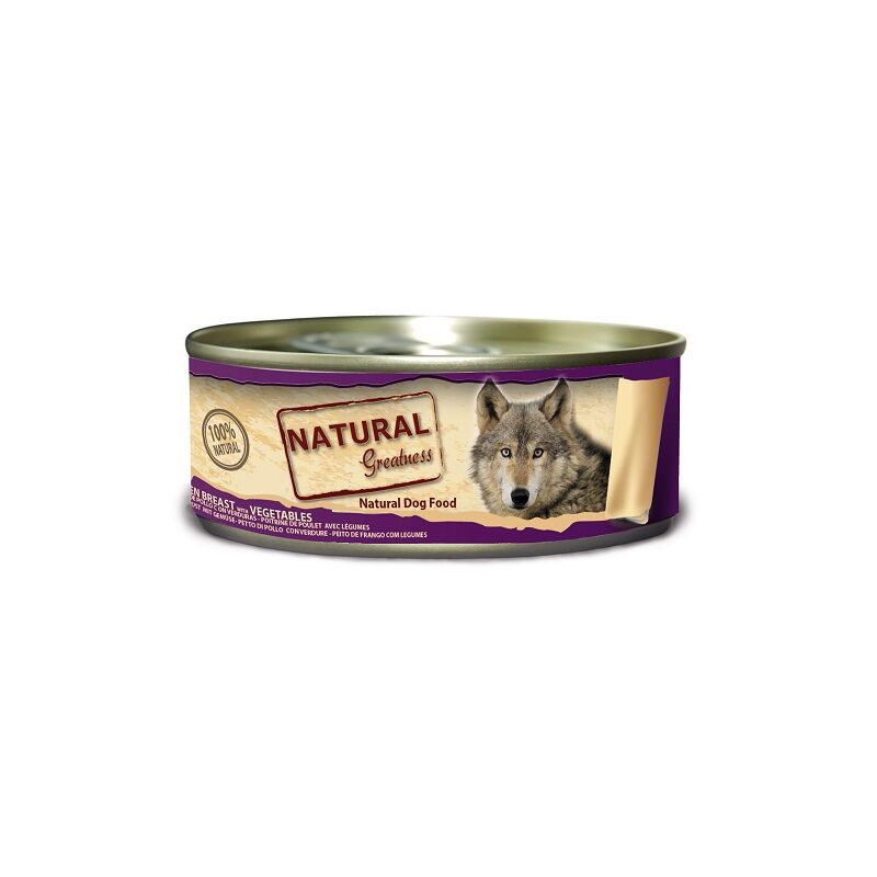 Natural Greatness Comida para perros de pechuga pollo con verduras. pack 24 unidades. 156 cada lata classic