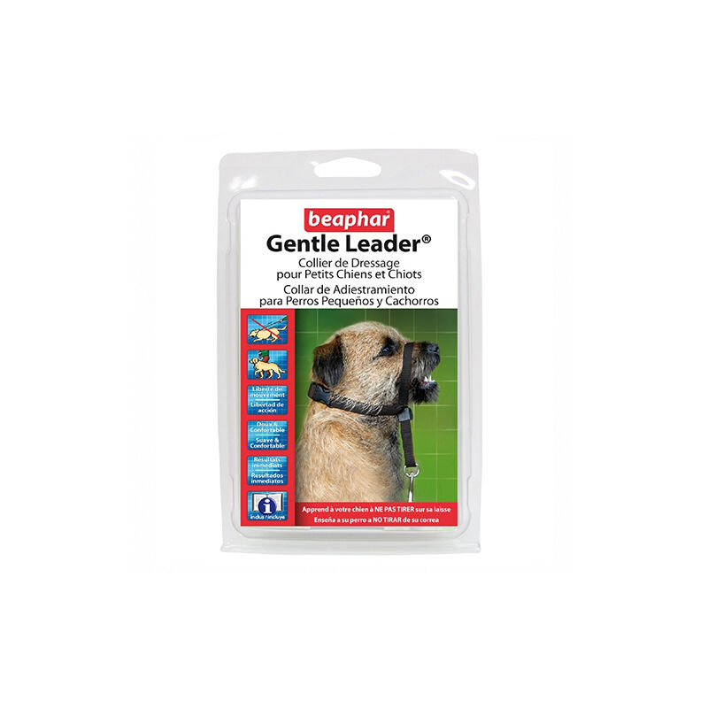 BEAPHAR Gentle Leader Collar de adiestramiento para Perros Pequeños y Cachorros - Negro - Talla M