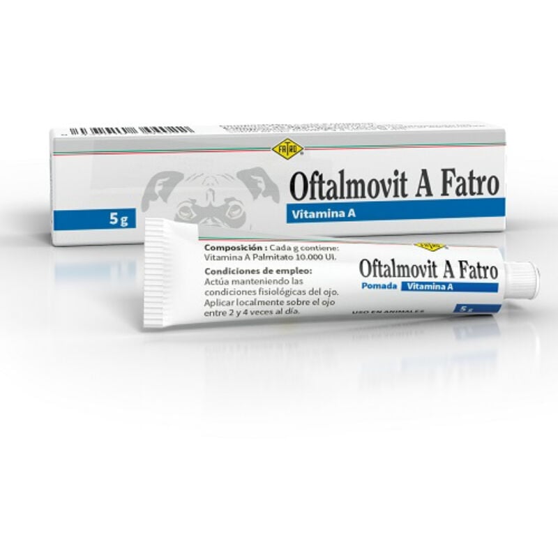 Fatro Sac Oftalmovit a pomada 5gr negro mediano 5 vitamina para higiene ocular de perros y