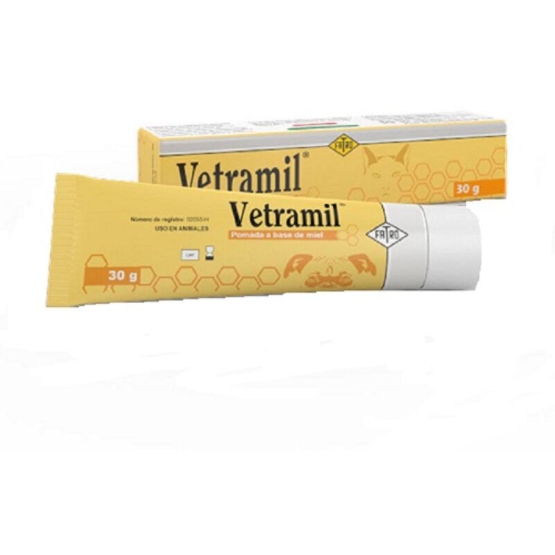 Fatro Vetramil Pomada cicatrizante 30 gr cremas para perros gotas con miel anti infecciones de