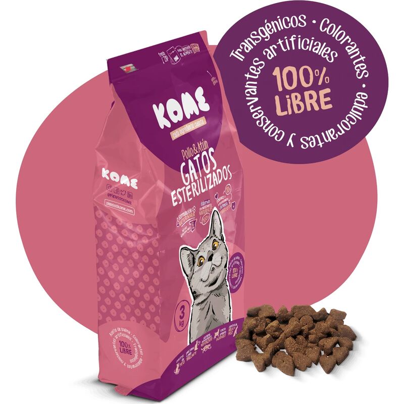 KOME GATOS Esterilizados 3Kg