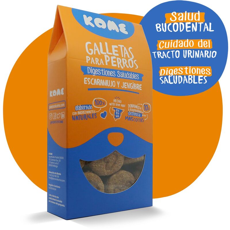 KOME Galletas Escaramujo, Jengibre y Canela 150gr