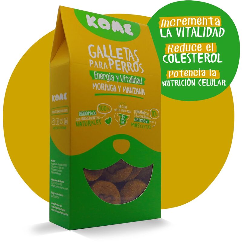 KOME Galletas Moringa, Manzana y Yogur 150gr