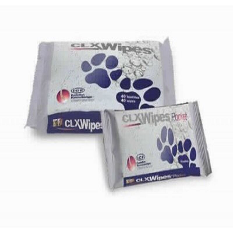 Icf Clx Toallitas para perros y gatos antibacterianas la limpieza de patas fatro wipes 40