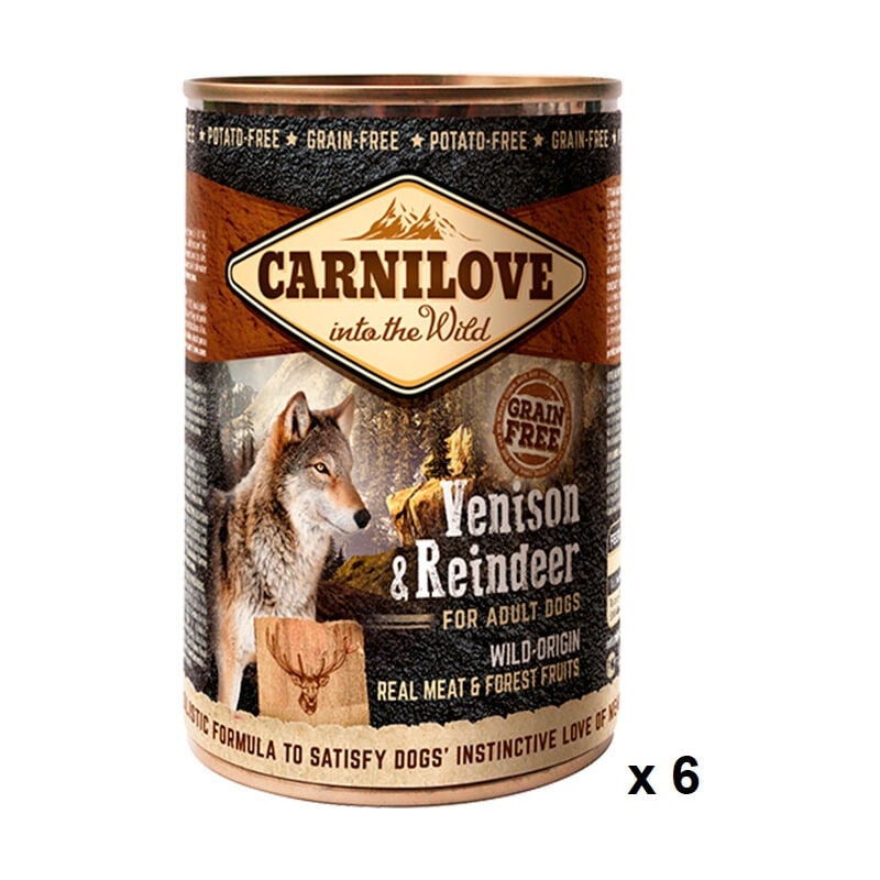 CARNILOVE CANINE ADULT VENADO RENO CAJA 6X400GR