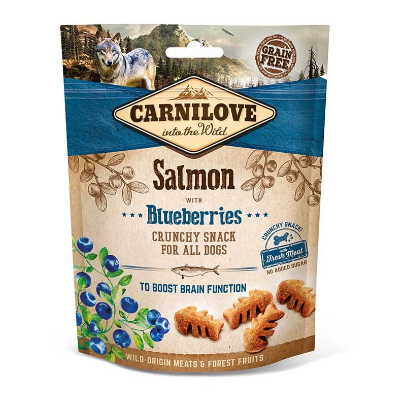 Carnilove Canine Crunchy snack salmon arandanos caja 6x200gr 1200