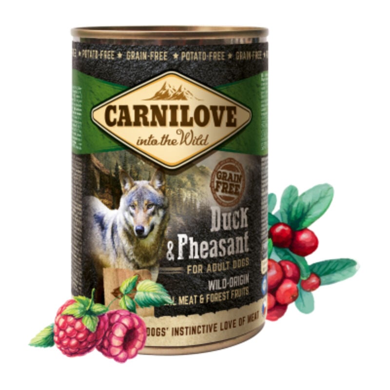 CARNILOVE CANINE ADULT PATO FAISAN CAJA 6X400GR