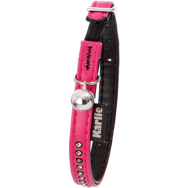 K&F ART LEATHER PLUS MONTECARLO -COLLAR PIEL ARTIFICIAL GATO ROSA 11MM , 30CM ROSA