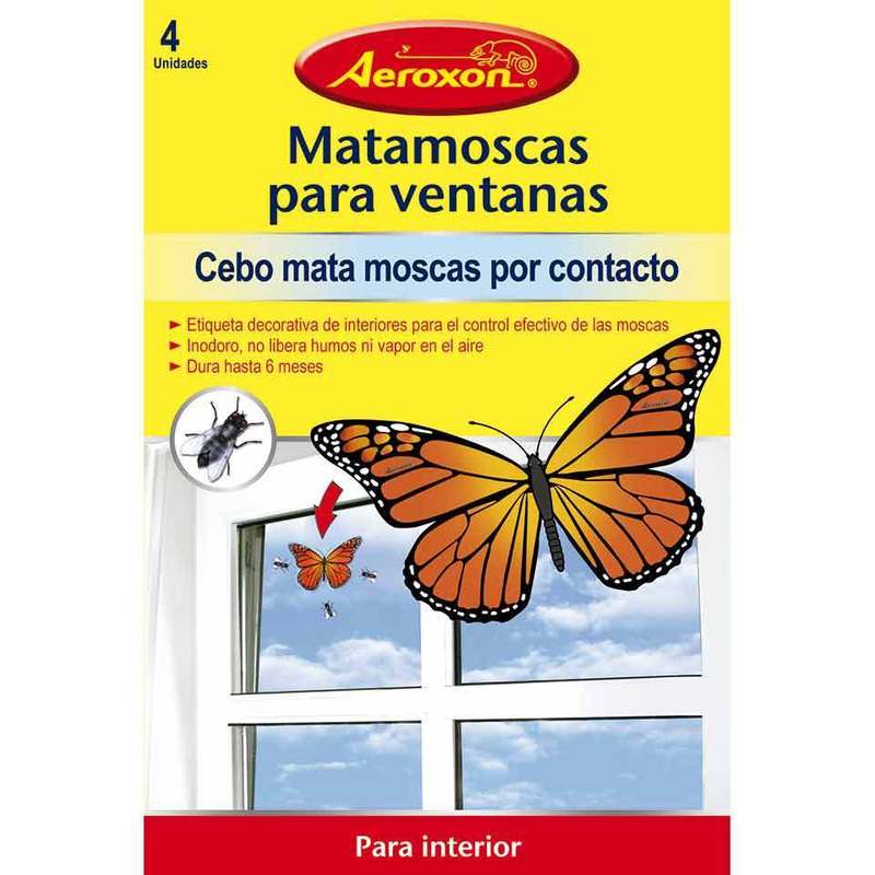 Matamoscas mariposa para ventanas AEROXON (Pack 4 uds)