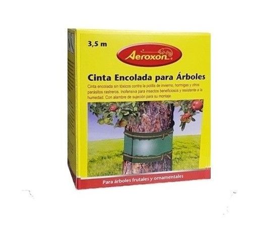 Cinta encolada AEROXON para el control de insectos en árboles y plantas