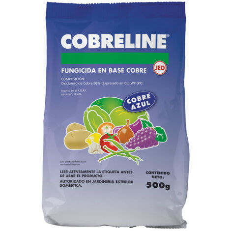 Massó Fungicida-Bactericida COBRELINE COBRE AZUL, Estuche 500 gr
