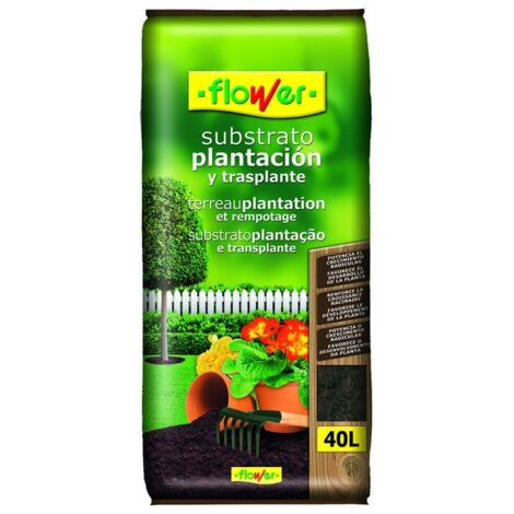 FLOWER Substrato Plantación y Transplante, 40 Litros