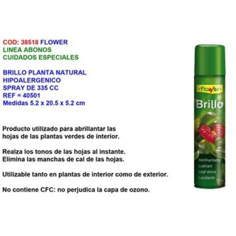 FLOWER Abrillantador Sin Aroma y Antialérgico para Plantas